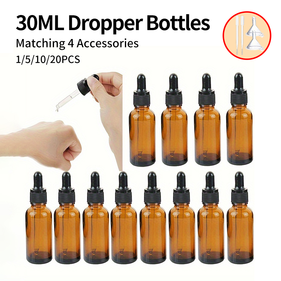 Juice Bottle Dropper - Flacon compte-gouttes en verre rechargeable de