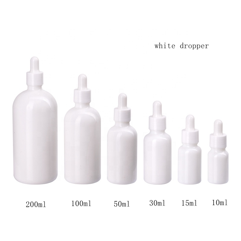Juice Bottle Dropper - Compte-gouttes en verre de porcelaine blanche