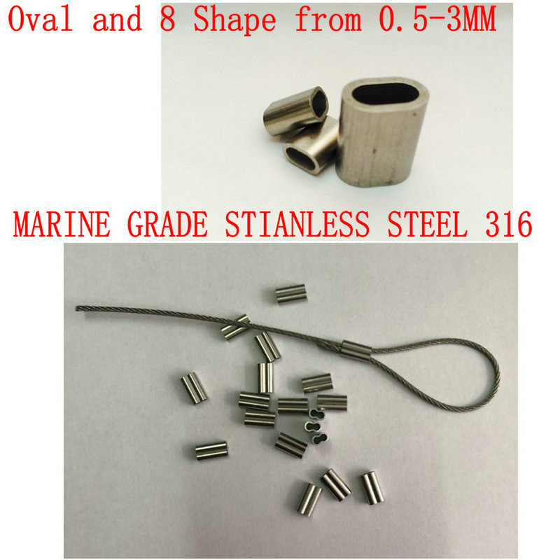 Stainless Wire Ss316 - Manchon de virole ovale en acier
