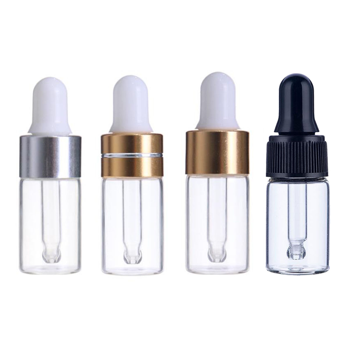 Juice Bottle Dropper - Compte-gouttes en verre transparent pour aromathérapie,