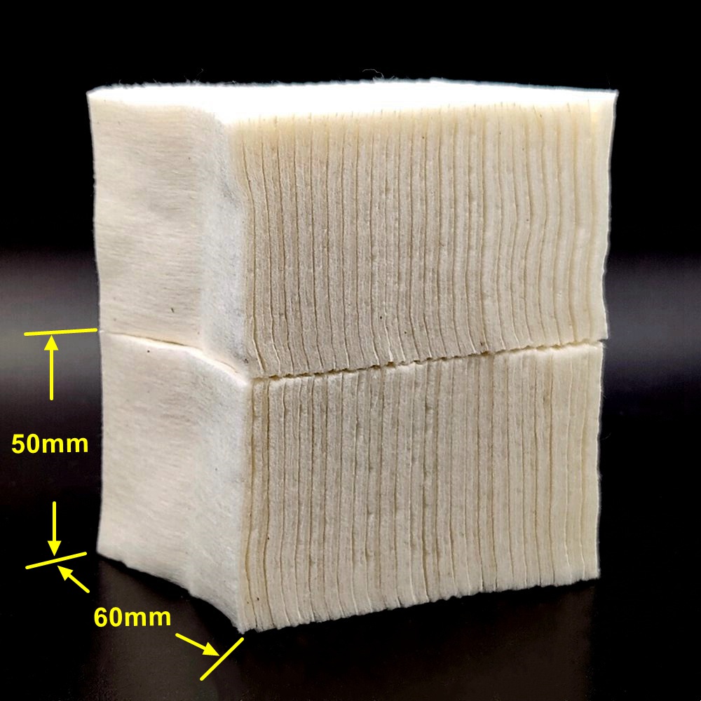 Cotton Wick Organic - 300/100/50 pièces 100% coton biologique 50x60mm
